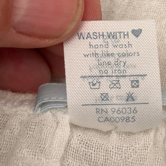 Eberjey 100% Cotyon White Tunic Blouse, size Small - Picture 7 of 9